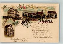 8835 Feusisberg 1900 BOAKC Lithographie Hotel Schönfels Gasthaus Pension Zur Frohen Aussicht Verlag Künzli Nr 2058