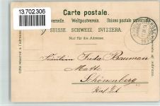 8835 Feusisberg 1900 BOAKC Lithographie Hotel Schönfels Gasthaus Pension Zur Frohen Aussicht Verlag Künzli Nr 2058