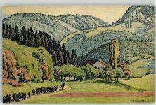 Bellinzona sign. Schlatter Tessin Pro Juventute Schweiz Künstlersteindruck