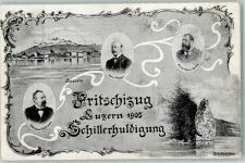 6000 Luzern Lucerne 1905 - Fritschizug Schillerhuldigung Schillerstein Porträts