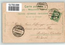 8580 Amriswil 1901 BOAKC Bahnhof Säntistrasse Alpenstrasse Villa Sallmann Lithographie