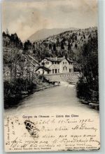 Les Gorges 1902 - Usine des Clees Areuse Brücke