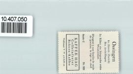 8475 Ossingen Langenmoos - Vignette Wappen Kaffee Hag 1920-1940 Blatt