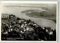 8274 Gottlieben 1962 Gebrauchsspuren Fliegeraufnahme Insel Reichenau