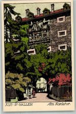 9000 St. Gallen S. Gallo Künstlersteindruck Karlstor