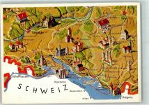 8590 Romanshorn - Karte Sehenswürdigkeiten Deutschland von der Schweizer Seite