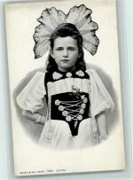 Mädchen in Tracht ca 1905 AK Tracht Schweiz