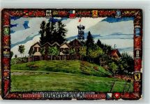 8340 Hinwil - Gasthaus Bachtelkulm sign. Otto Lasius Wappen