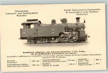 8400 Winterthur - Schweiz. Lokomotiven- u. Maschinenfabrik Kombinierte Adhäsions- u. Zahnrad Lokomotive