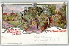 4102 Binningen 1901 Gebrauchsspuren Margarethenkirche Cafe