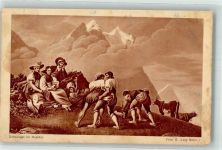 3860 Meiringen Gebrauchsspuren Schwinger im Haslital sign. G. Lory Sohn Künstlerkarte