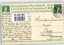 4000 Basel Bâle Ganzsache sign. Mankwalden Bundesfeuer 1916