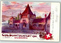6000 Luzern Lucerne 1901 - Eidg Schützenfest Empfangs Pavillon