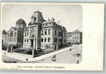 2300 La Chaux-de-Fonds Foto AK Synagoge