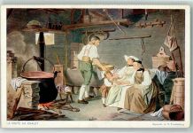 1200 Genève Genf - Aquarell S. Freudenberg Chaletbesuch Katze Ort lt. Verlag