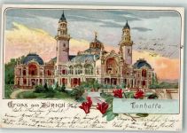 8000 Zürich 1900 Lithographie Tonhalle