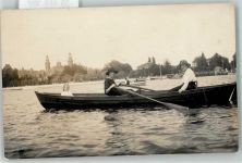Zürichsee Privatfoto AK Frauen im Ruderboot mit Kind
