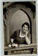 8000 Zürich Foto AK Portrait und Gruess vom Katherl Ort lt. Fotograf