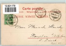 9410 Heiden 1901 Lithographie Hotel Pension Krone Kurhaus