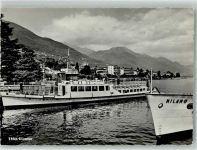 6600 Locarno Foto AK Hafen Motorboot Airolo Milano
