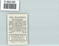 8477 Oberstammheim - Vignette Wappen Kaffee Hag ca 1920-1940