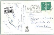 1800 Vevey 1961 Foto AK La Place du Marché