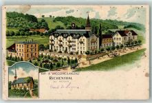 6260 Reiden 1910 Gebrauchsspuren Kur- und Wasserheilanstalt Richenthal Lithographie