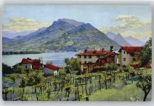 6912 Pazzallo - Teilansicht, See, Monte Bre