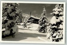 7000 Chur Coire 1940 Winter Hüttenstempel Naturfreundehütte Brambruesch