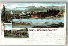9428 Walzenhausen 1901 Lithographie Gruss aus