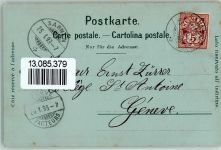 6000 Luzern Lucerne 1899 Lithographie / Mondschein Nr. 1433 AK