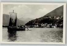 6600 Locarno 1932 Foto AK Segelboot
