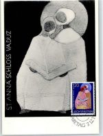 9490 Vaduz Maximum AK St. Anna Schloss mit Sonderstempel Ausgabetag