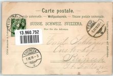 9053 Teufen AR 1899 Lithographie Tracht Pfeife Appenzellerland Ort lt. Stempel