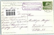 Parsenn 1952 Foto AK Gasthaus Berghaus Weissfluhjoch