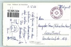 3804 Habkern 1966 - ob Interlaken Feldpost Winter