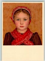 Zürich sign. F. de Ribaupierre Kind aus dem Val d´Herens Künstlerkarte Ort lt. Verlag Pro Juventute Schweiz