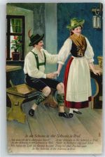 Prägedruck Tracht Schweiz