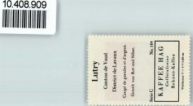 1095 Lutry - Vignette Wappen Kaffee Hag ca 1920-1940