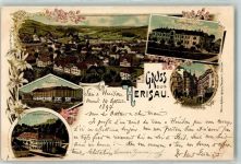 9100 Herisau 1897 - Kaserne Krankenhaus Heinrichs Bad Bahnpost Ambulant No 25