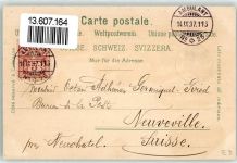 9100 Herisau 1897 - Kaserne Krankenhaus Heinrichs Bad Bahnpost Ambulant No 25