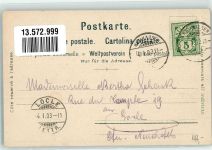 8200 Schaffhausen Sciaffusa 1903 Lithographie sign. Steinmann, C. Bahnhof Postamt Straßenbahn Künstler-Postkarte