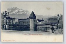 6000 Luzern Lucerne - Kapellbrücke, Pilatus