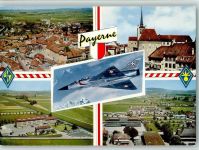 1530 Payerne - Gesamtansicht Ortsansichten Luftaufnahmen Kampfflugzeug Mehrfachaufnahme