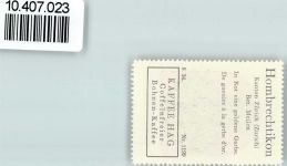 8634 Hombrechtikon - Vignette Wappen Kaffee Hag 1920-1940 Garbe