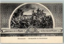 4142 Münchenstein Foto AK Gemeindesaal Wandgemälde