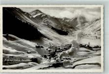 6490 Andermatt Winter Bergbahn Bahnhof Oberalpbahn