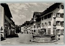 6415 Arth Foto AK LKW Gasthaus Engel Denkmal Brunnen