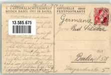 4000 Basel Bâle 1911 Foto AK V. Kantonal- Schützenfest 1911 Schützenhaus