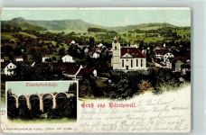 8344 Bäretswil 1901 Gebrauchsspuren Eisenbahnbrücke